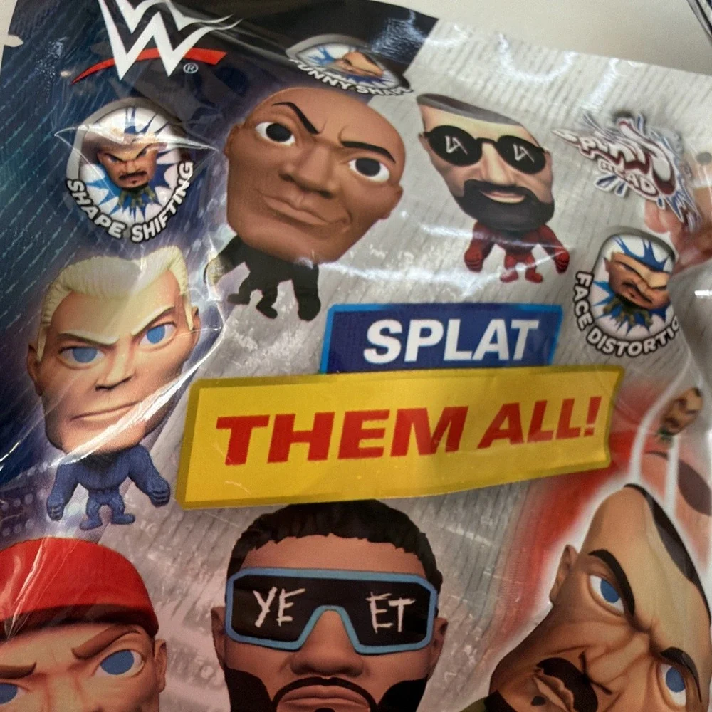 NEW 2 Sealed Packs WWE Splats Heads In The Pack Series Wrestling Stars Splat Me